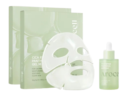 AROCELL Cica Repair Panthenol Gel Mask (8 Sheets) + Cica Repair Panthenol Ampoule 40ml
