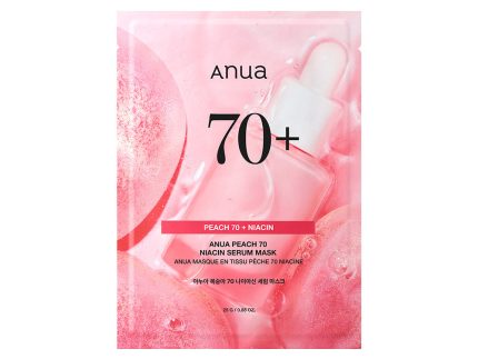 Anua Peach 70 + Niacin Serum Mask Sheet 10ea