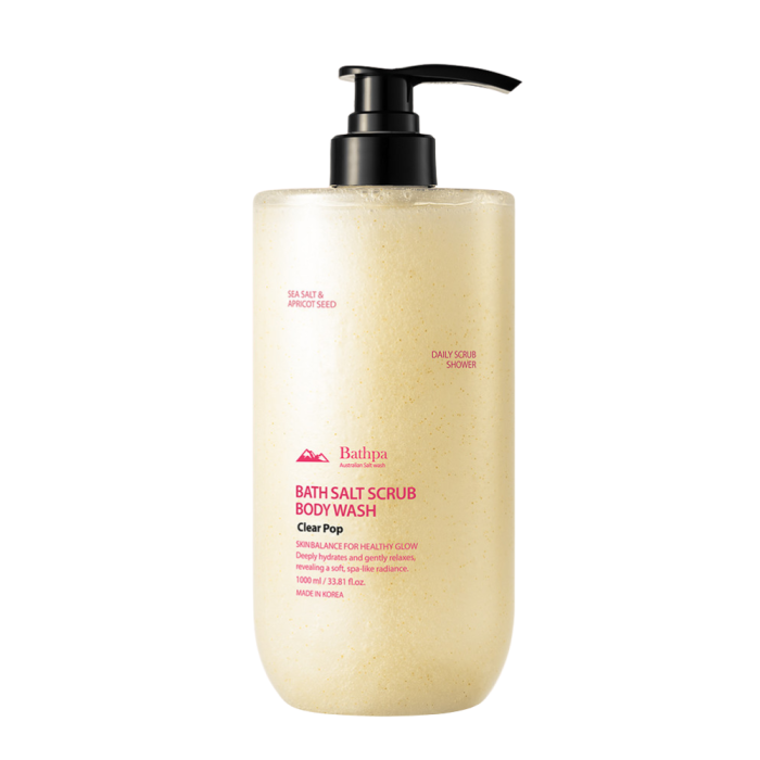 Bathpa Bath Salt Scrub Body Wash Clear Pop 1000ml