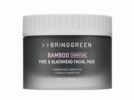 BRING GREEN Bamboo Charcoal Pore & Black Head Facial Pack 110g