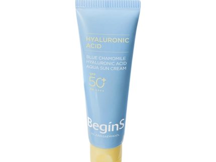 Begins by JUNG SAEM MOOL Blue Chamomile Hyaluronic Acid Aqua Sun Cream SPF 50+ PA++++ 50ml