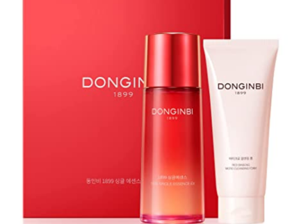 DONGINBI 1899 Single Essence EX 70ml & Cleansing Foam 50ml Special Set - Anti-Aging face essence with Korean Red Ginseng for Radiance and Repair