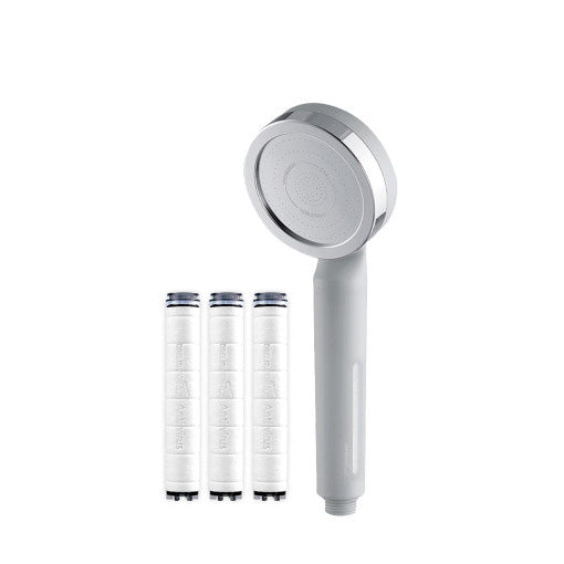 DAELIM BATH D.clean Shower Head Wide Type (Matte Gray) + Antibacterial Plus Refill Filters (3-Pack) SET