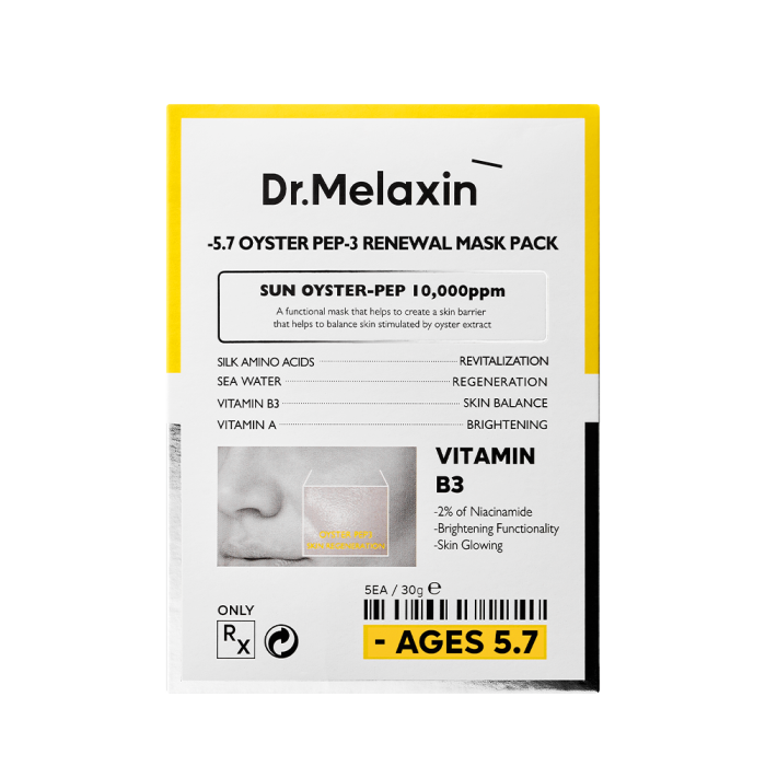 Dr.Melaxin Oyster Pep-3 Renewal 5 Masks Pack
