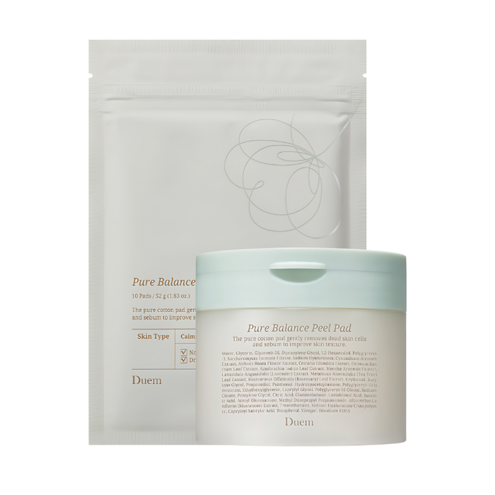 Duem Pure Balance 100% Organic Cotton Peel Pad 50ea + refill 20ea