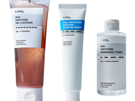 HYCL 3-Piece Set BHA Gel Cleanser 150ml + BHA Toner 200ml + Plumping Cream 70ml