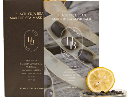 HEVE BLUE Black Yuja Bean Makeup Spa Mask Pack 23ml*10ea