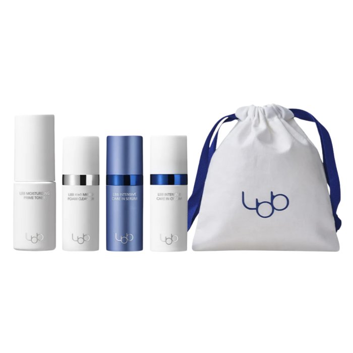 LBB Travel Kit (Cleanser 10ml+Toner 20ml+Serum 10ml+Cream 10ml)