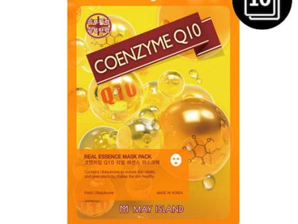 MAY ISLAND Coenzyme Q10 Real Essence Mask Pack 10ea