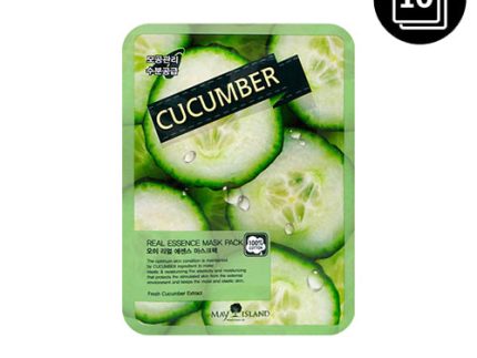 MAY ISLAND Cucumber Real Essence Mask Pack 10ea