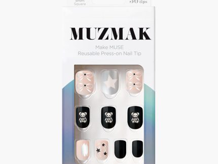 MUZMAK Nail Tips 36pcs #Grunge Bear(Short Square)
