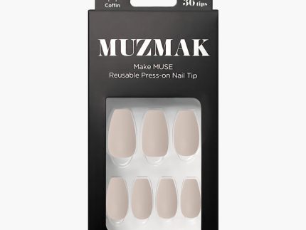 MUZMAK Nail Tips 36pcs #Sand Beige(Coffin)