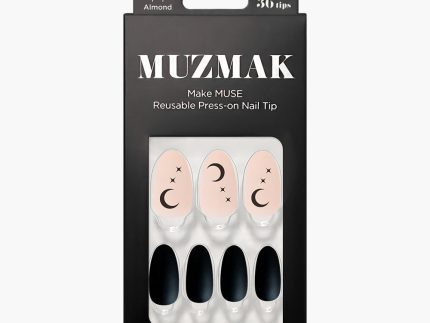MUZMAK Nail Tips 36pcs #Moon Night(Almond)
