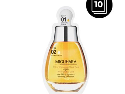 MIGUHARA 2 step Whitening Mask Pack Origin * 10ea