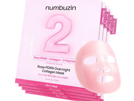 numbuzin No.2 Rose PDRN Collagen Wrapping Overnight Film Pack (4 Sheets)
