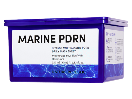 NATURE REPUBLIC Intense Multi Marine PDRN Daily Mask Pack – Pull-Out Type for Firming & Revitalizing Care (30 Sheets)