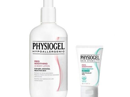 PHYSIOGEL Red Soothing AI Body Lotion (400ml) + Cica Foam Cleanser (20ml) Limited Edition Set
