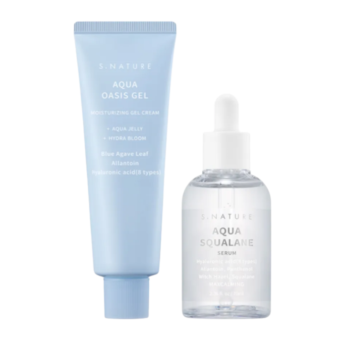 S.NATURE Aqua Oasis Hydrating Gel Cream 80ml + Squalane Serum 70ml