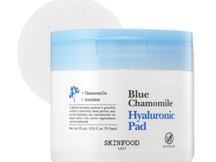 SKINFOOD Blue Chamomile Hyaluronic Pads 170ml (70 Sheets)