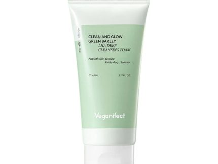 Veganifect Clean And Glow Green Barley LHA Deep Cleansing Foam 165ml