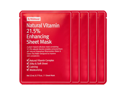 By Wishtrend Natural Vitamin 21.5% Enhancing Sheet Mask 5ea